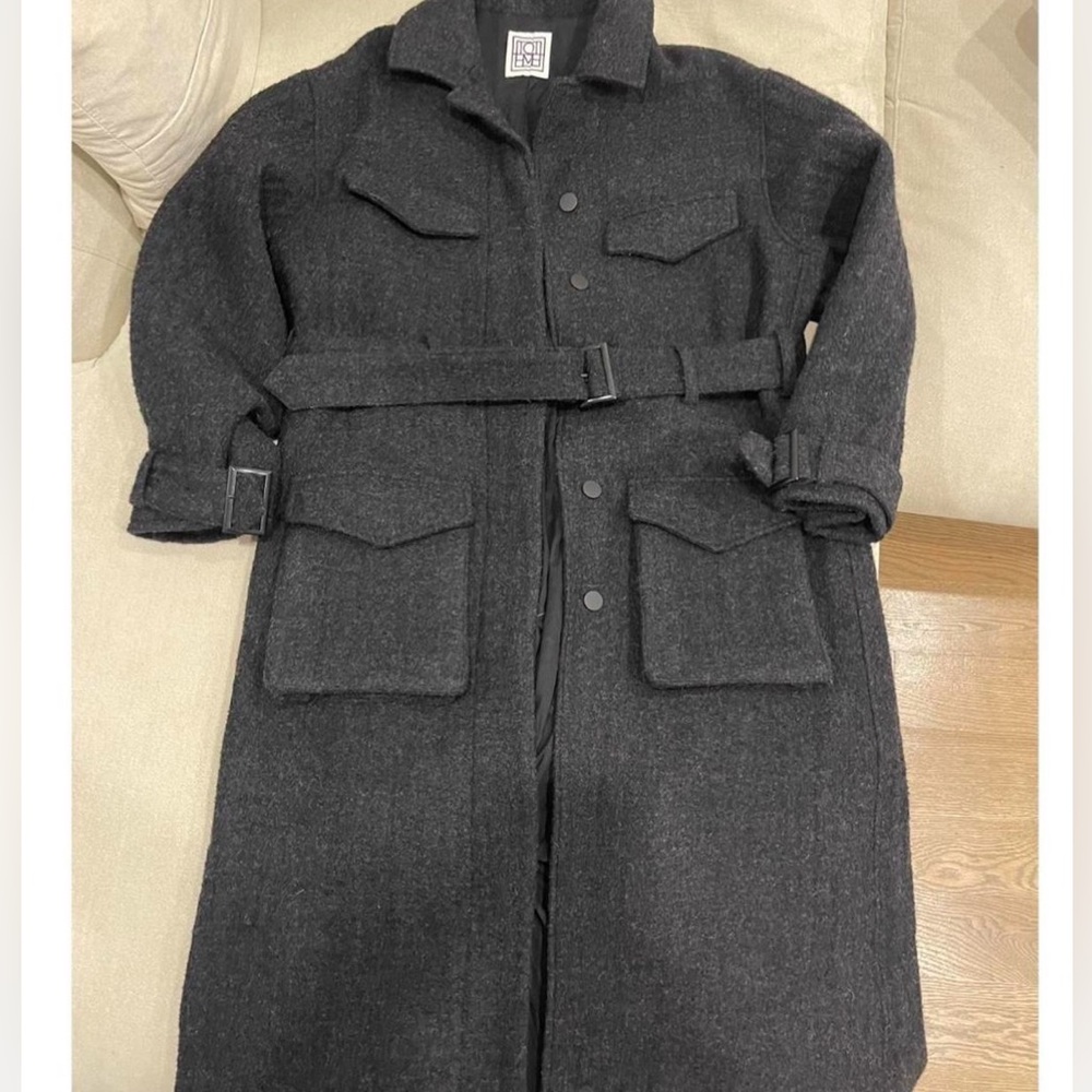 Toteme Winter Coat in Heather Grey